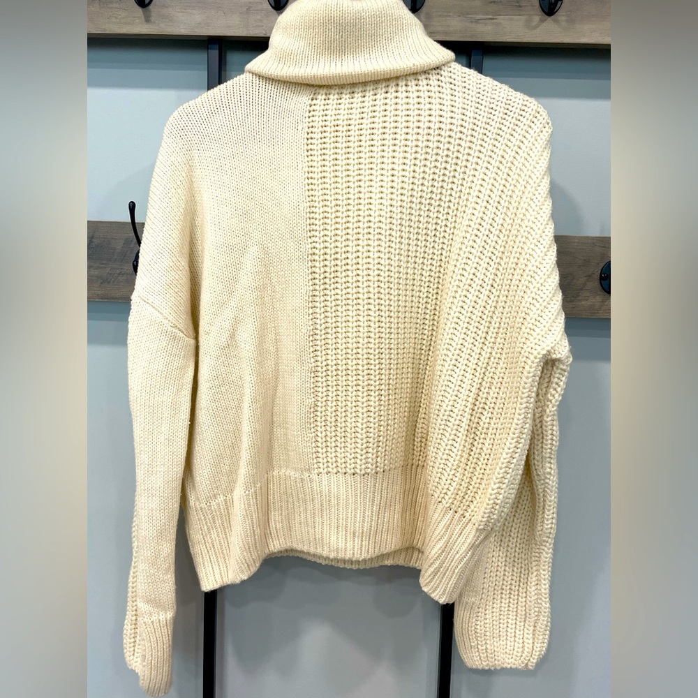 Topshop White roll Neck knitted sweater - Picture 1 of 7